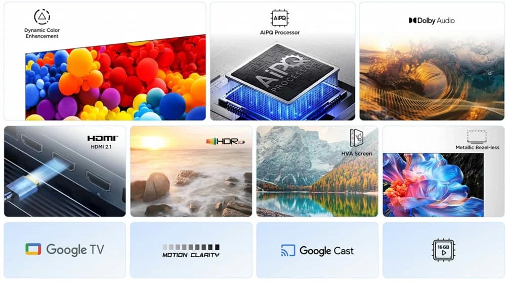 TCL 50P61K 50" | 4K UHD Smart TV | Google TV | HDR | Zwart - foto 7