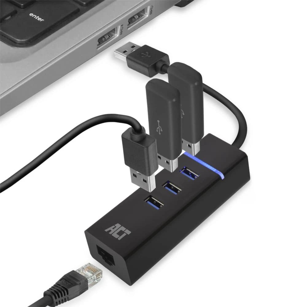ACT AC6310 | USB 3.2 Gen 1 Interface Hub | Type-A | 5 Gbps | Zwart - foto 4