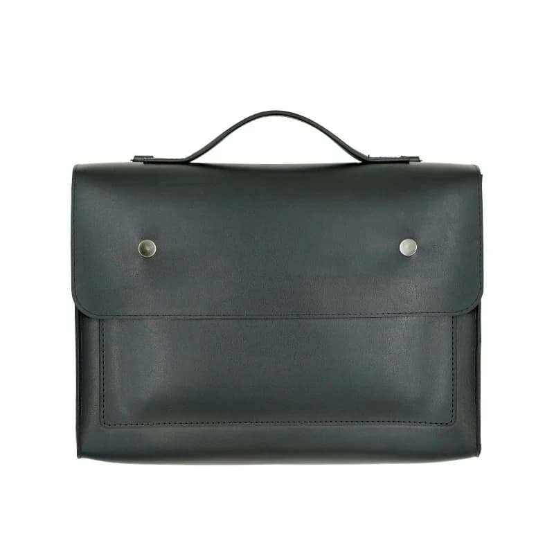 Grote laptoptas van PU-leer in het zwart