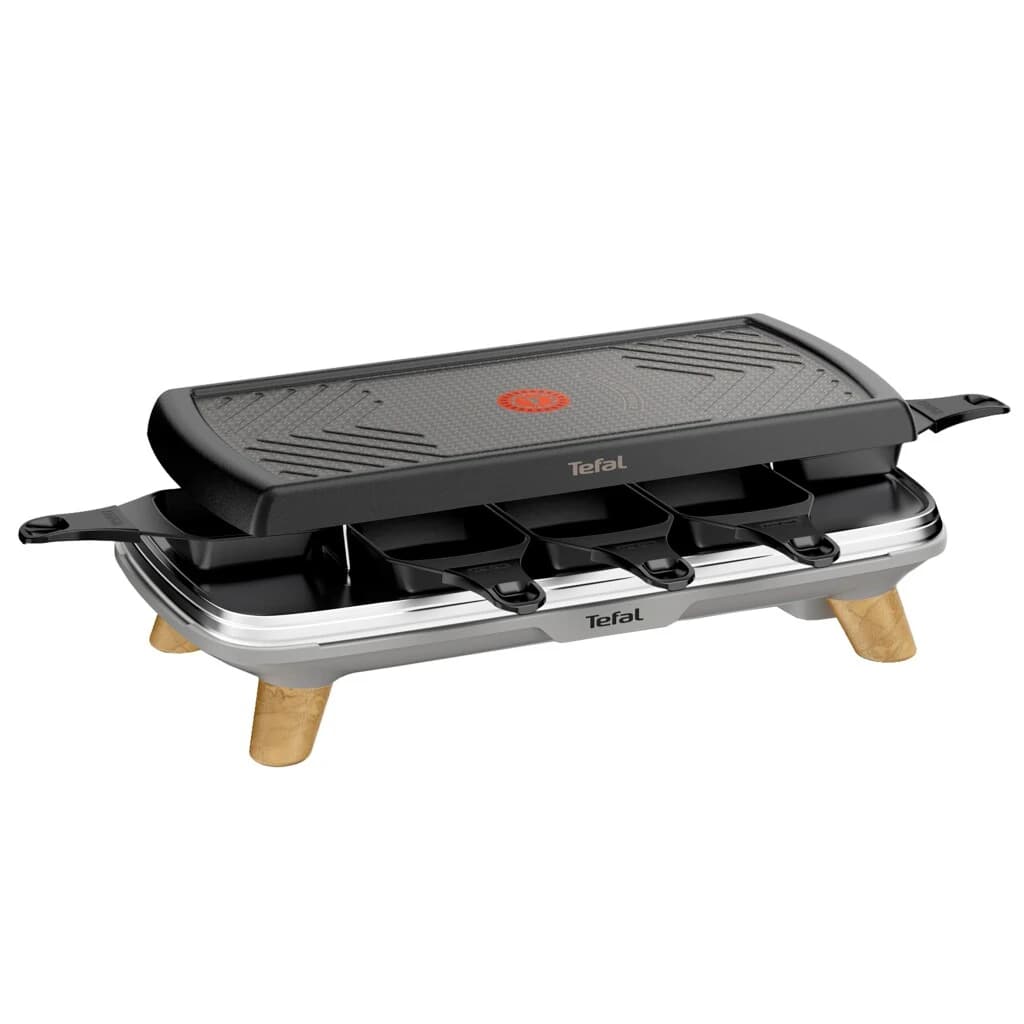 Tefal RE610D 3in1 8-Persoons Raclette Zwart/RVS/Hout - foto 2