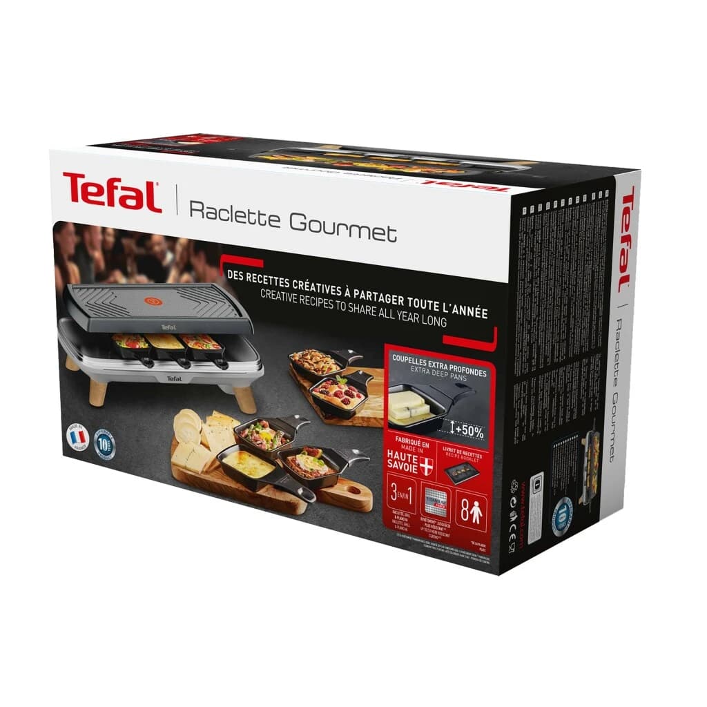 Tefal RE610D 3in1 8-Persoons Raclette Zwart/RVS/Hout - foto 7
