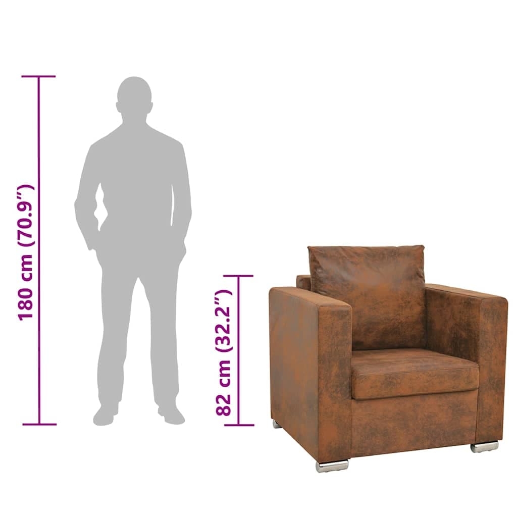 vidaXL Fauteuil imitatiesuè - foto 6