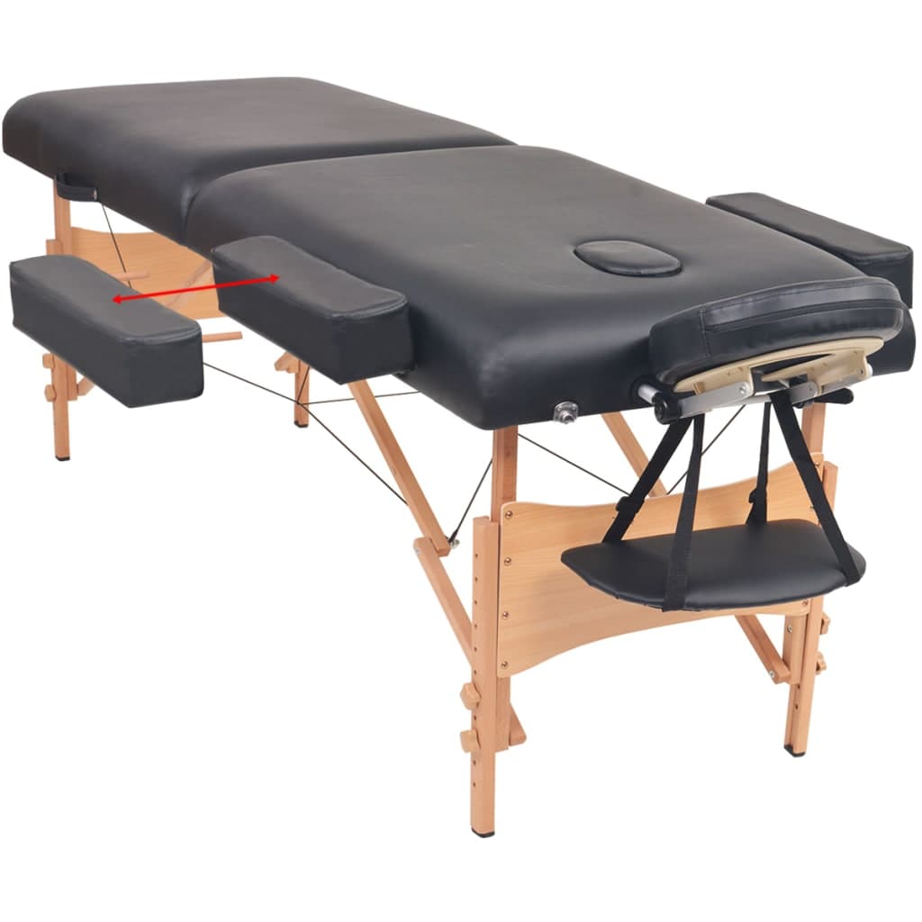 vidaXL Massagetafel- en krukset inklapbaar 2 zones dik - foto 3