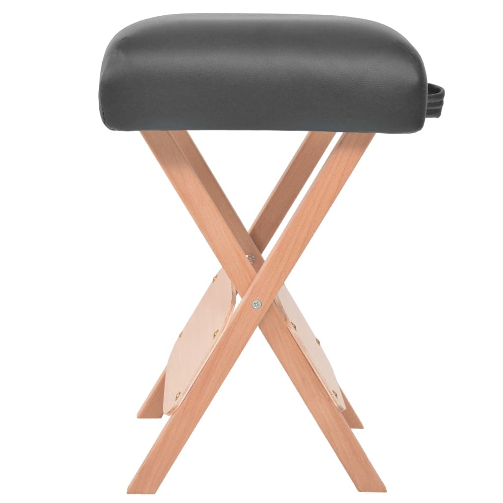vidaXL Massagetafel- en krukset inklapbaar 2 zones dik - foto 4