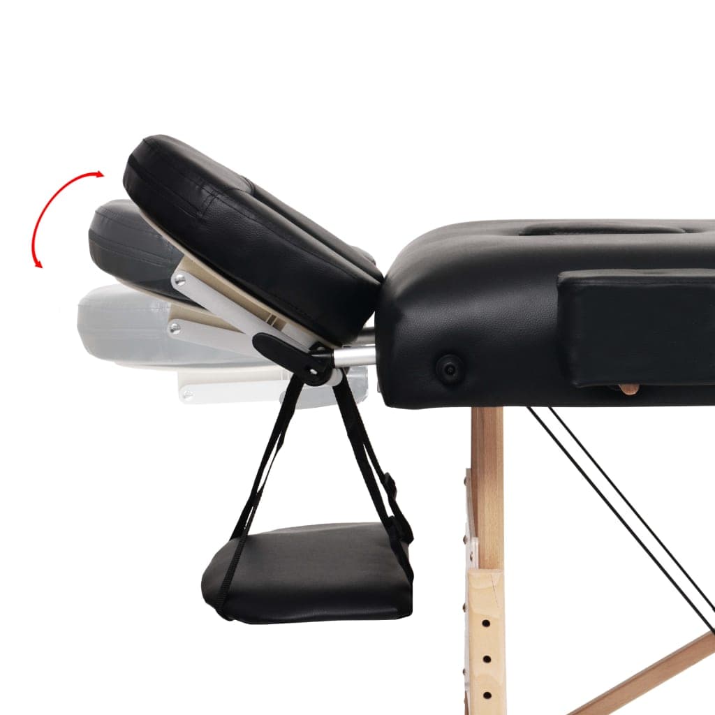 vidaXL Massagetafel- en krukset inklapbaar 2 zones dik - foto 7