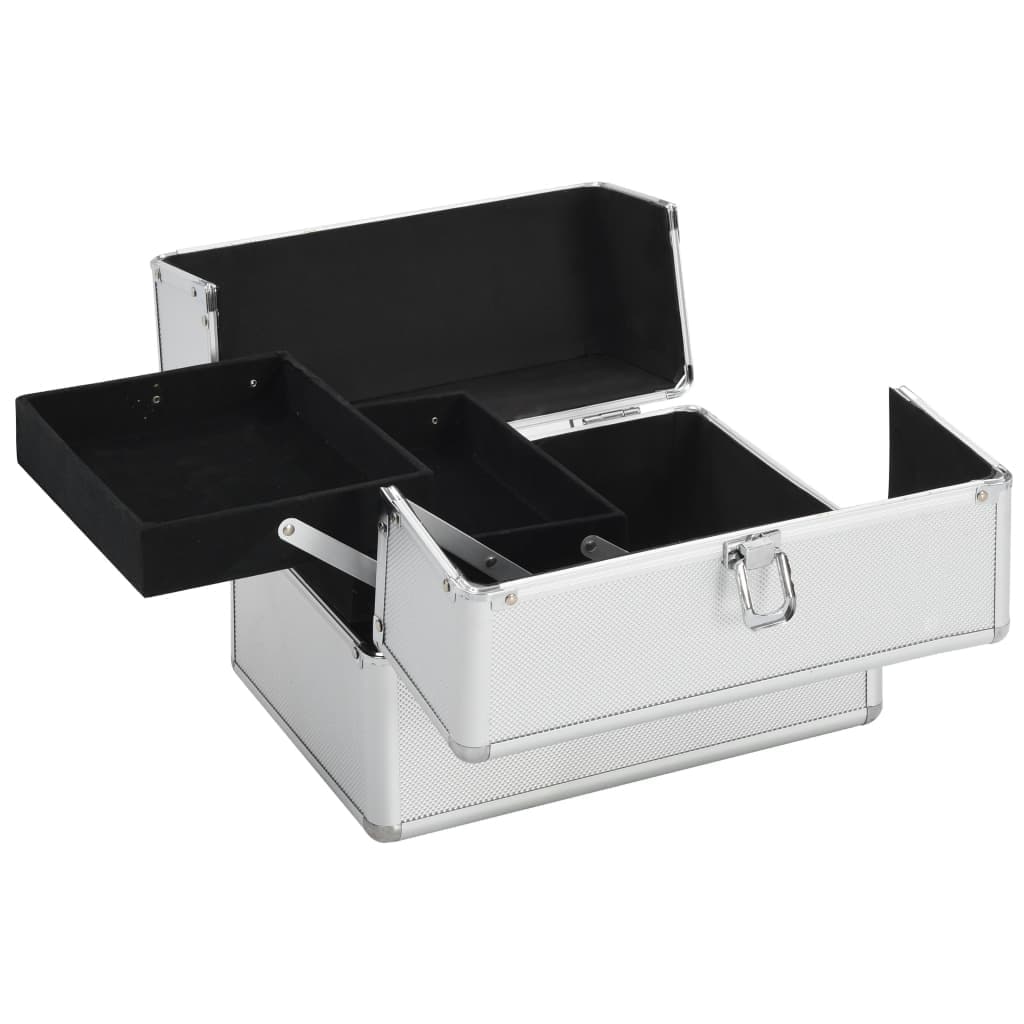 vidaXL Make-up koffer aluminium - foto 2