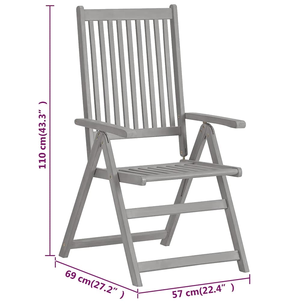 vidaXL Verstelbare klapstoelen, 2 stuks, , - foto 9