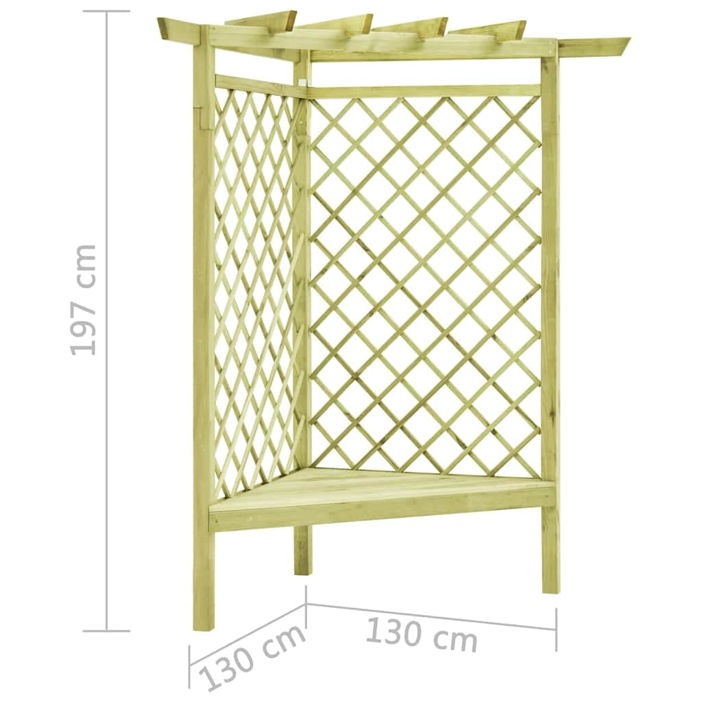 vidaXL Hoekpergola zitting geïmpregneerd grenenhout - foto 5