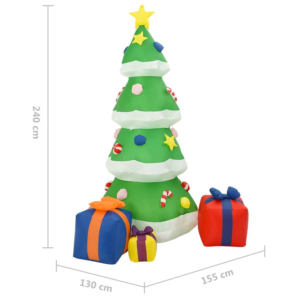 vidaXL Kerstdecoratie opblaasbaar kerstboom LED binnen/buiten - foto 6