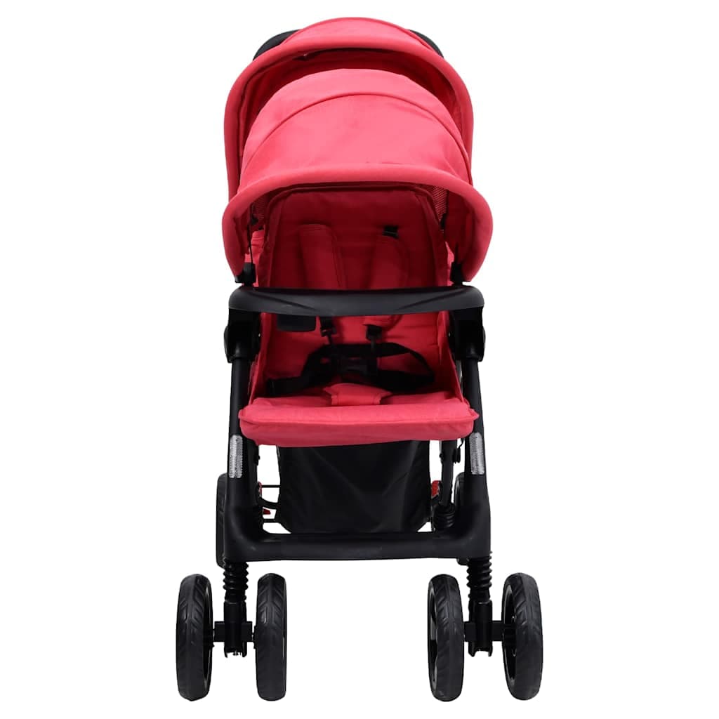 vidaXL Tweelingkinderwagen tandem staal - foto 3