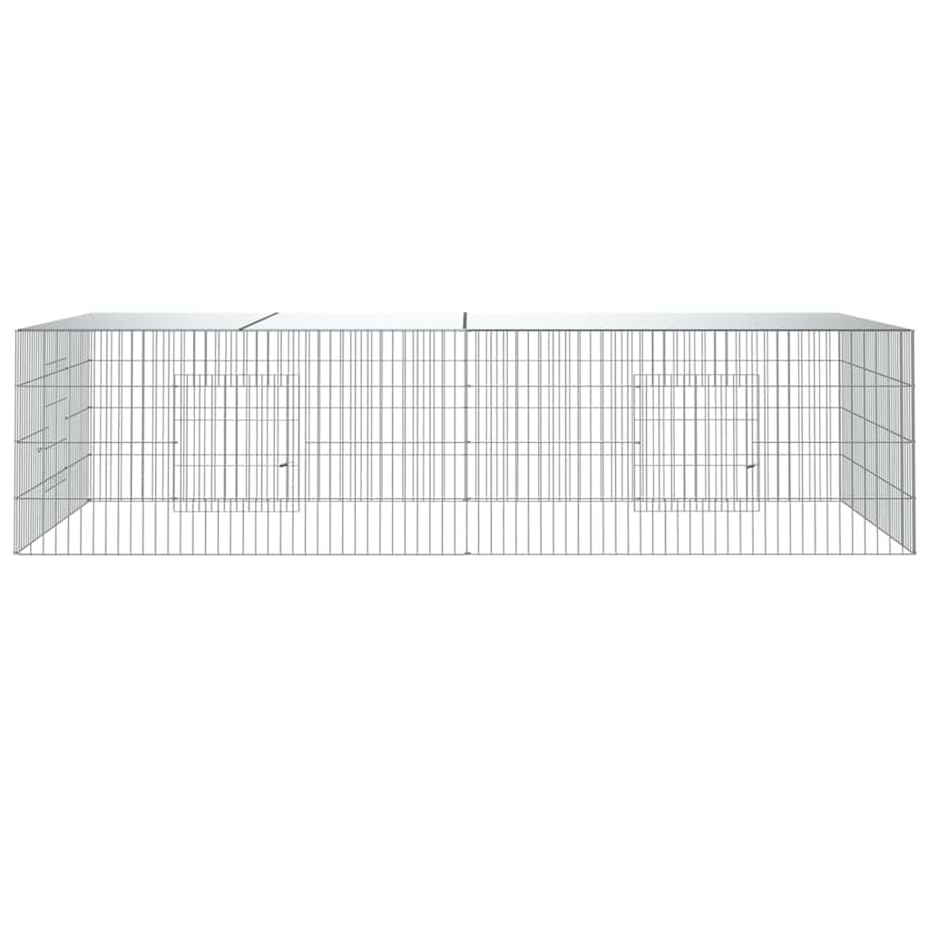 vidaXL Konijnenkooi 2 panelen ijzer - foto 3