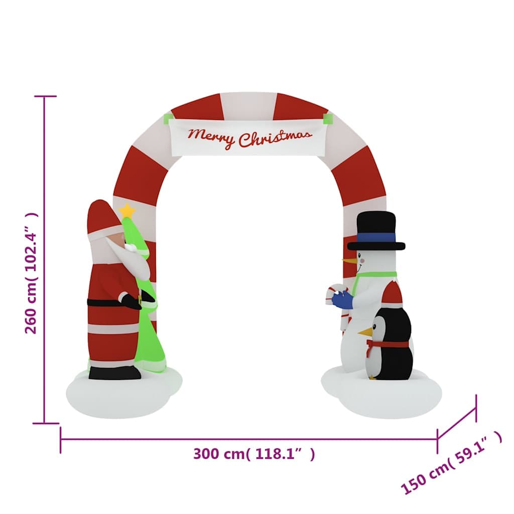 vidaXL Kerstboog opblaasbaar LED' - foto 12