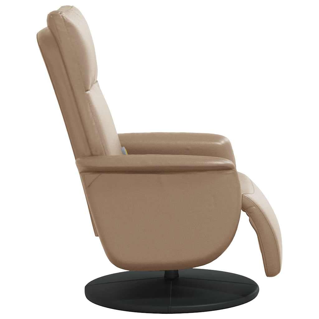 vidaXL Massagestoel verstelbaar voetensteun cappuccino - foto 5