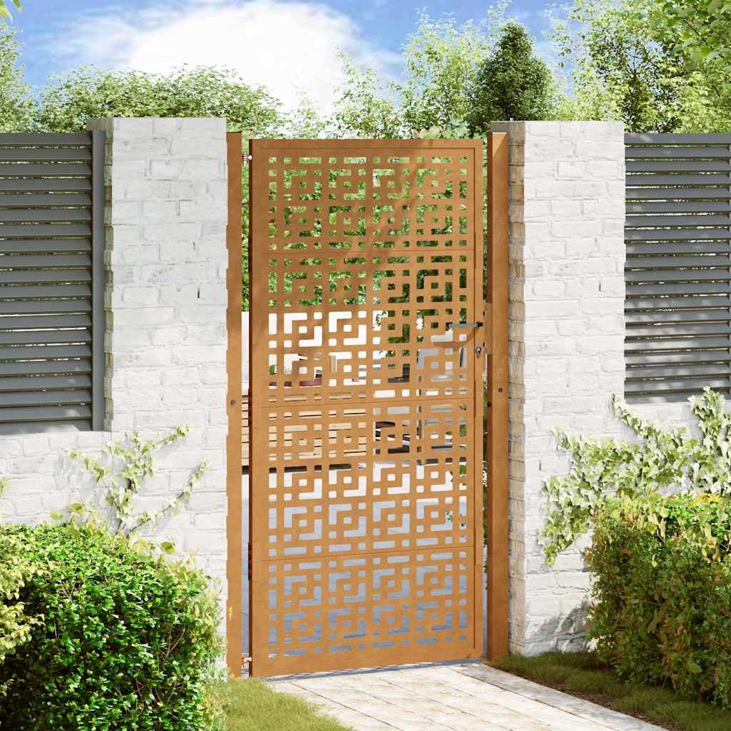 vidaXL Poort kruisontwerp weervast - foto 1