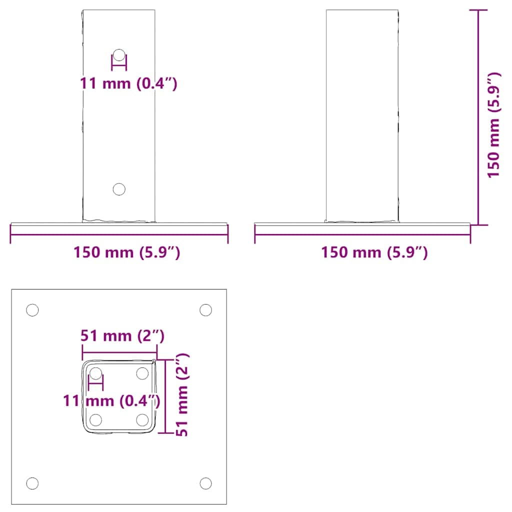vidaXL Paonderstellen vierkant - foto 11