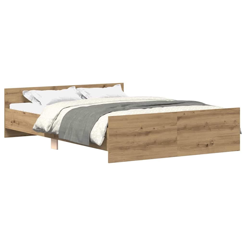 vidaXL Bedframe matras artisanaal eikenkleurig - foto 2