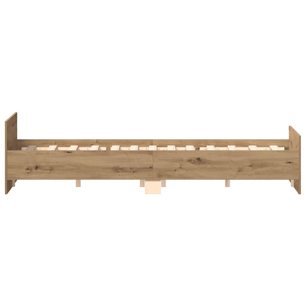vidaXL Bedframe matras artisanaal eikenkleurig - foto 7