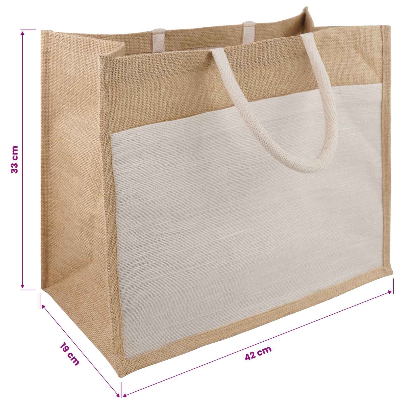 vidaXL Jute handtassen zak 10 - foto 5