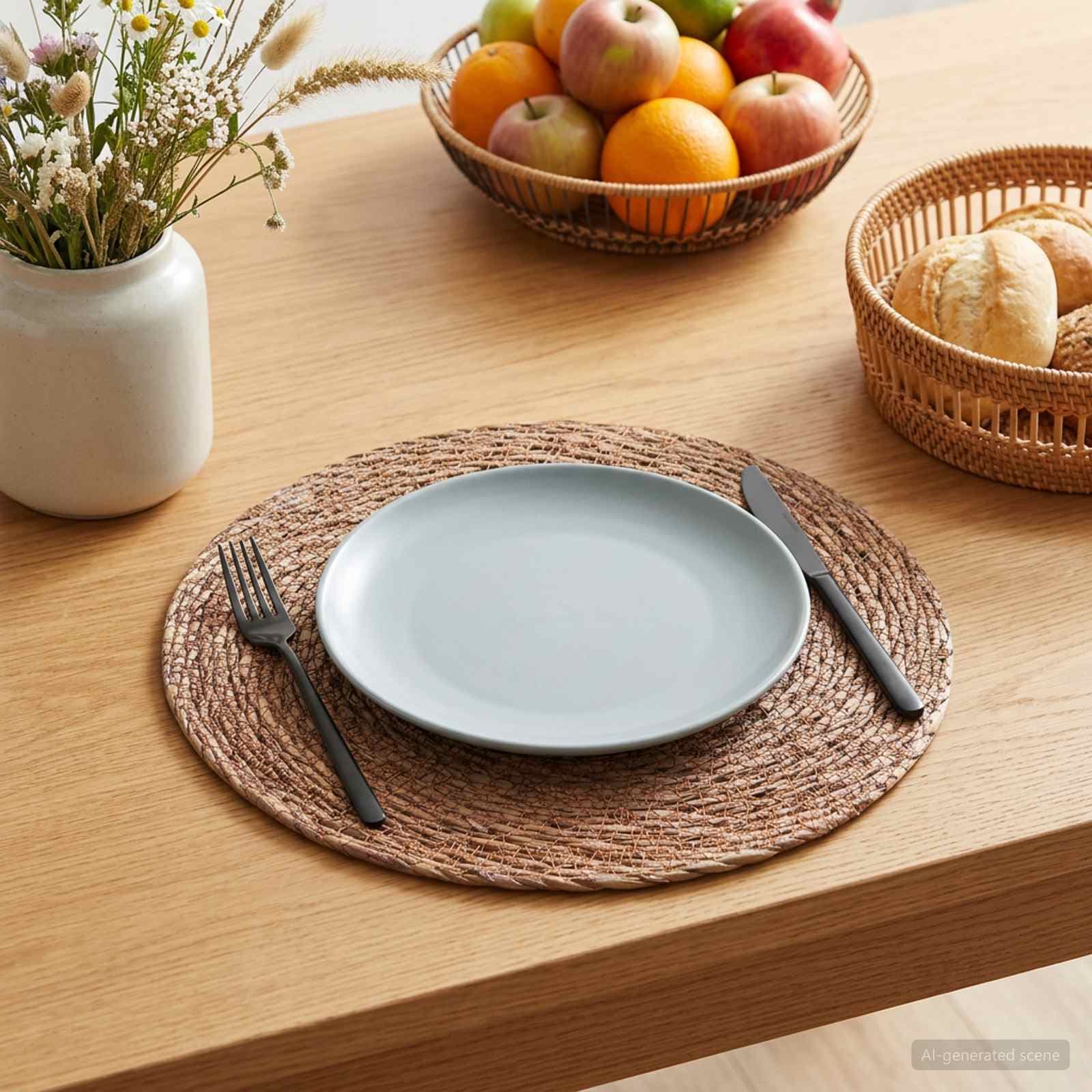 vidaXL Zeegroene placemats 100% Zeegras - foto 1