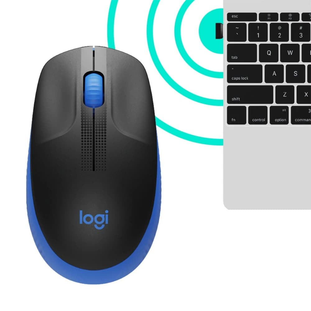 Logitech M190 muis zijaanzicht