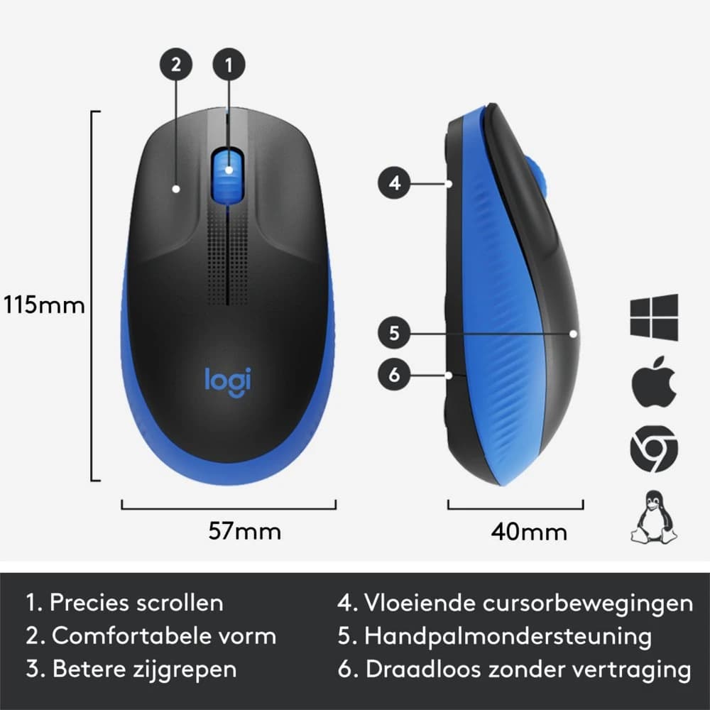 Logitech M190 muis met batterij