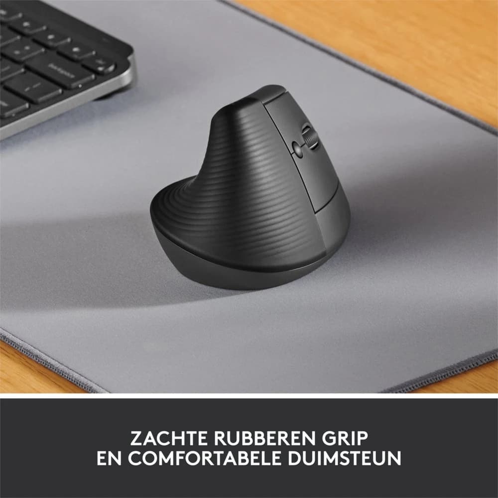 Ergonomische draadloze muis Logitech Lift, rechtshandig, grafiet - foto 6