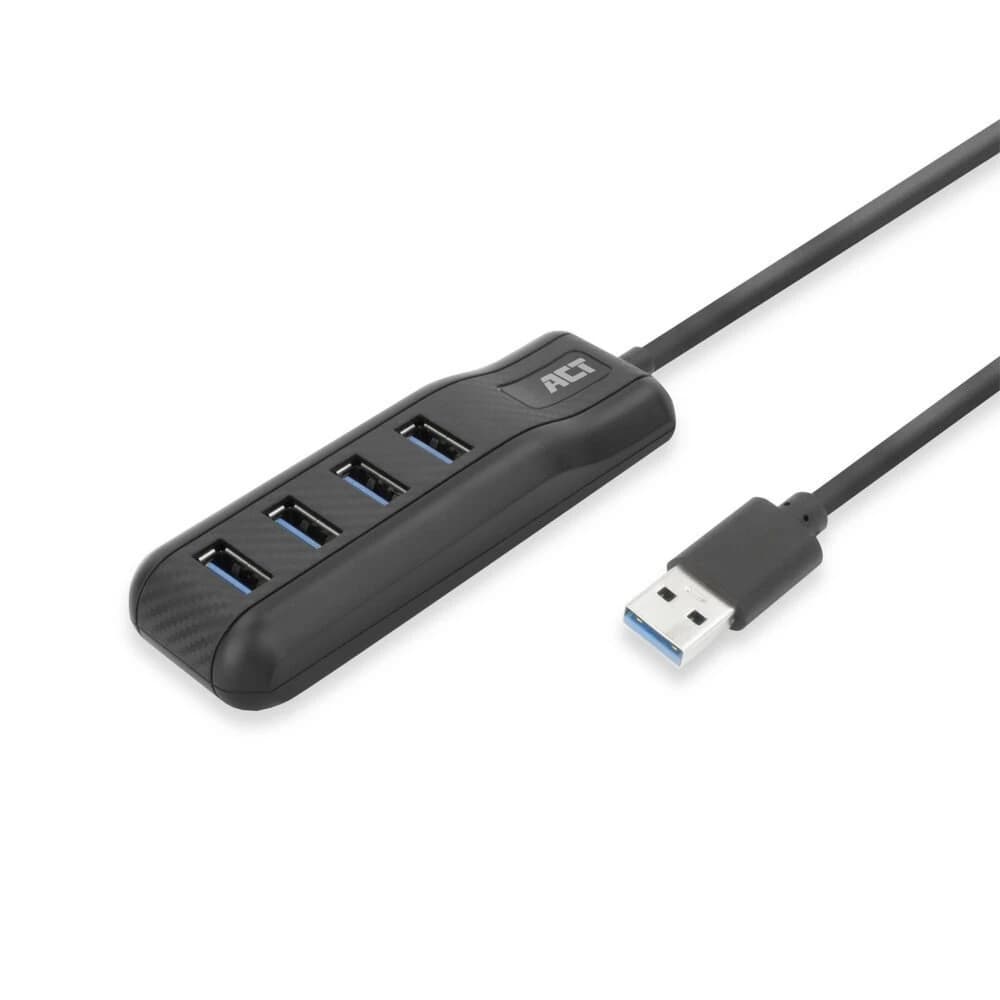 ACT AC6320 USB-hub aangesloten op een laptop