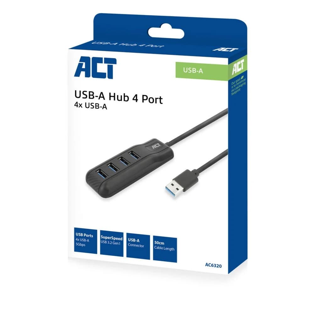 ACT AC6320 USB-hub, bovenaanzicht