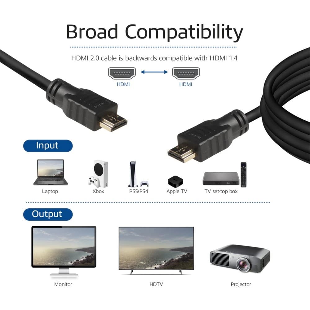 ACT AK3901 HDMI Kabel | 1 m | HDMI Type A naar Type A | Zwart - foto 2