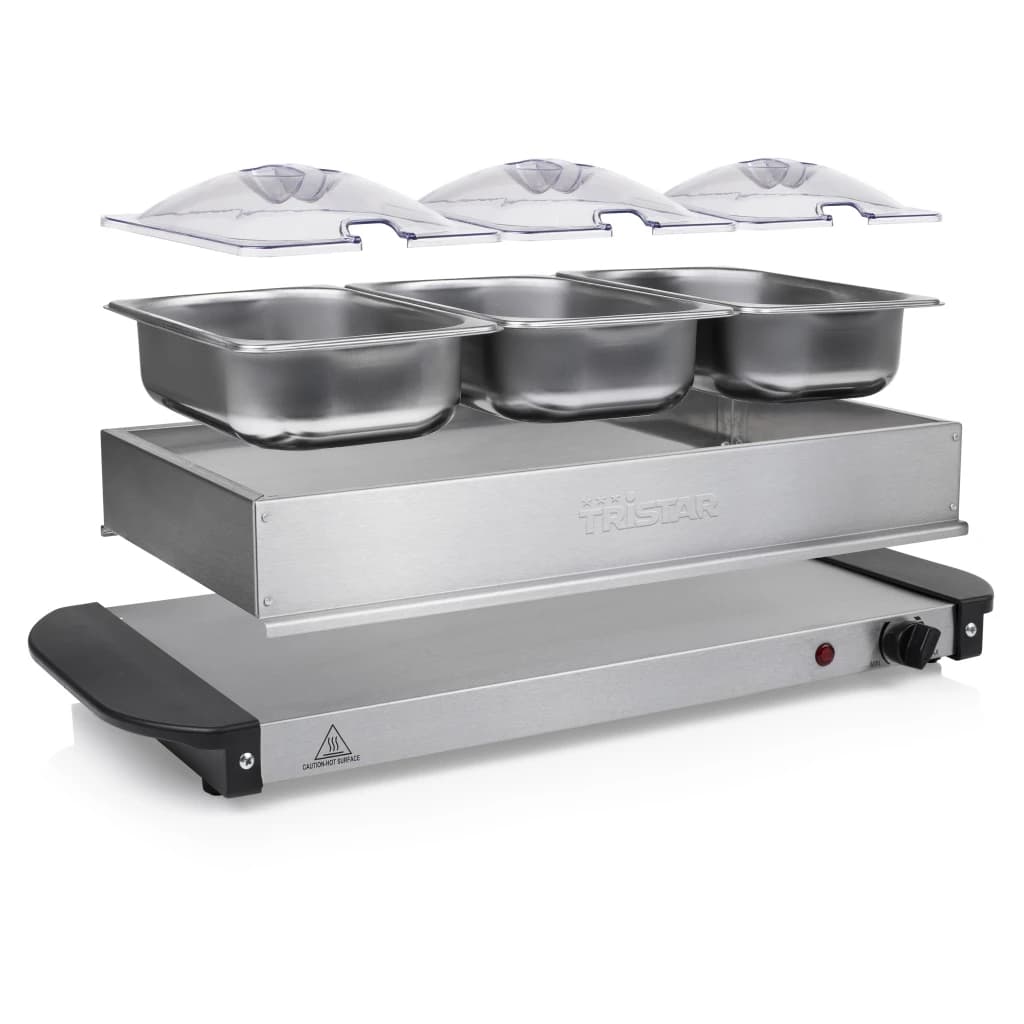 Tristar BP-6283 Multifunctionele Buffet Serveerder Zwart/RVS - foto 2