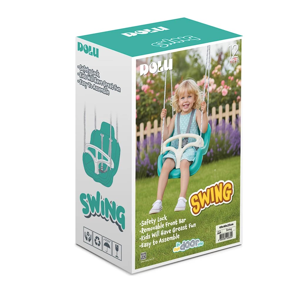 Dolu Schommelstoel Blauw/Wit - foto 3