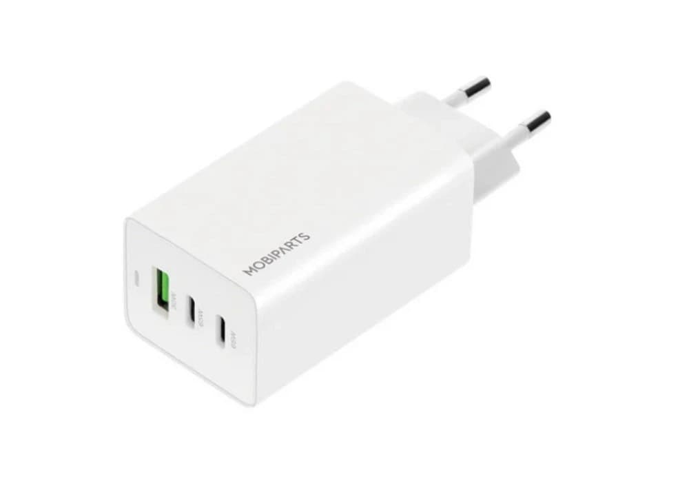 Mobiparts GaN Wall Charger | 2x USB-C & 3.0 USB-A QC 65W | Wit - foto 3