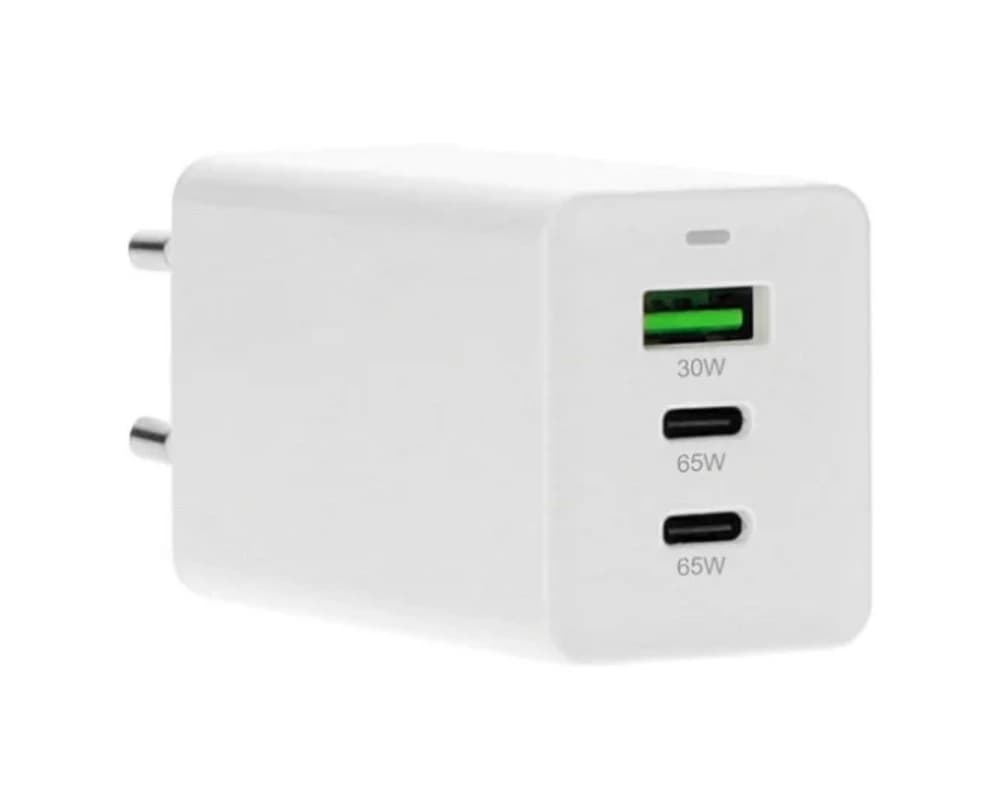 Mobiparts GaN Wall Charger | 2x USB-C & 3.0 USB-A QC 65W | Wit - foto 4