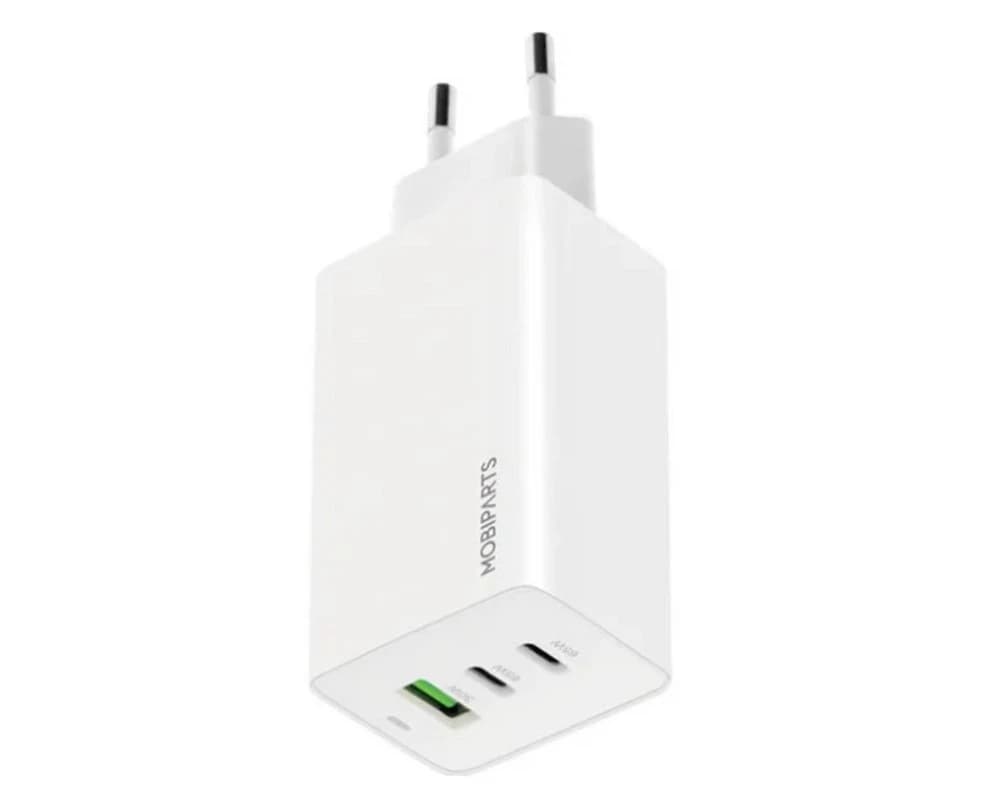 Mobiparts GaN Wall Charger | 2x USB-C & 3.0 USB-A QC 65W | Wit - foto 5