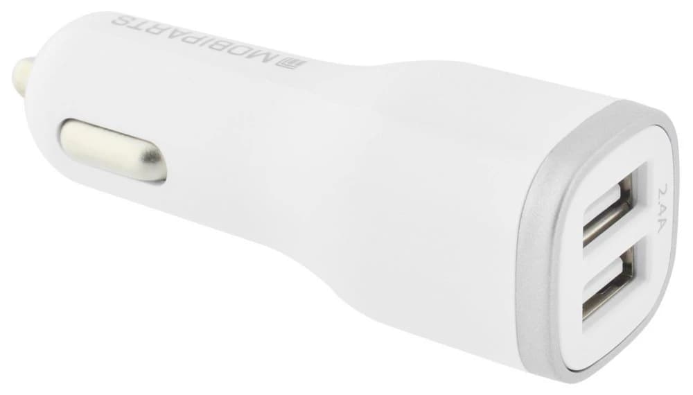 Autolader met twee USB-poorten, wit