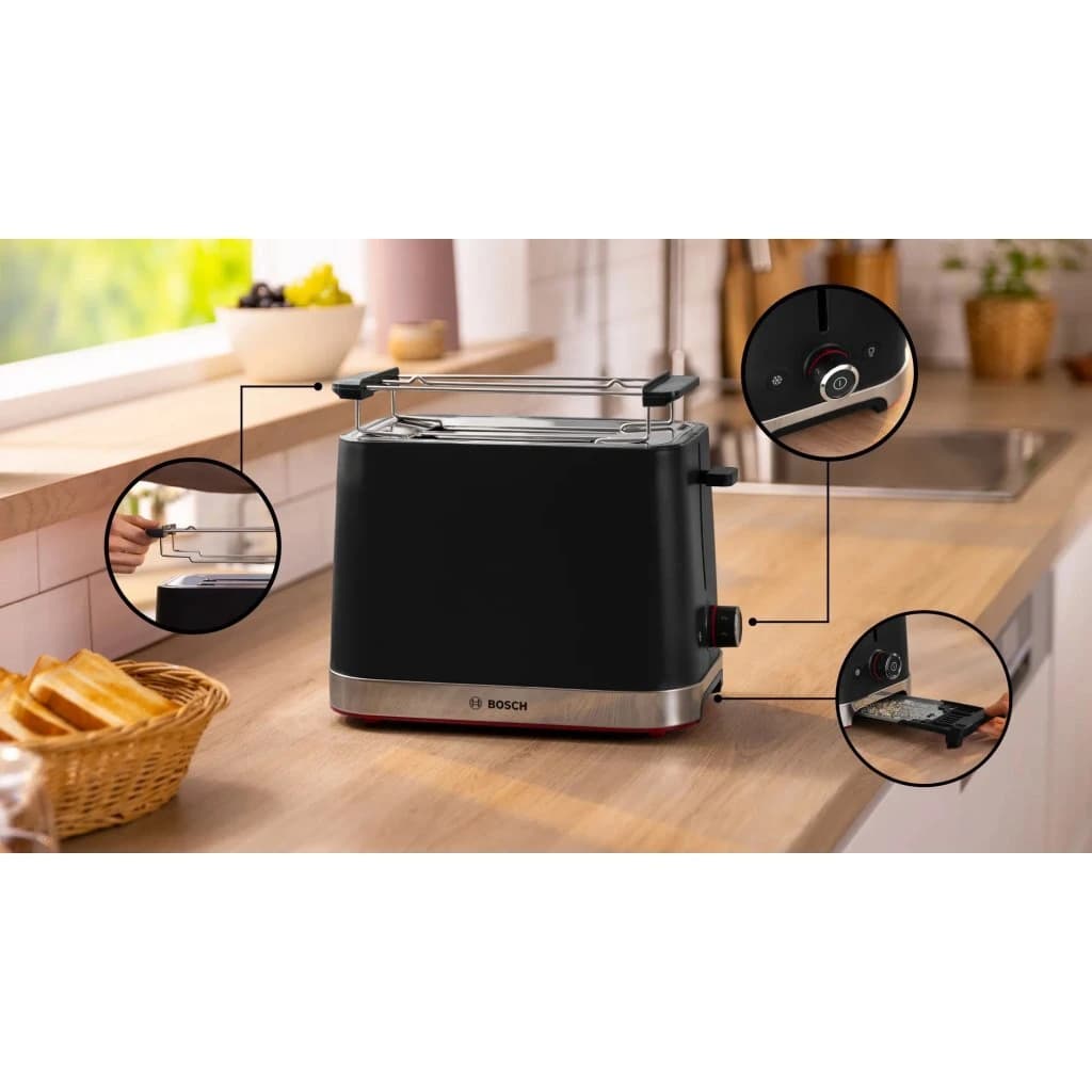 Bosch TAT4M223 MyMoment Broodrooster Zwart/RVS - foto 3