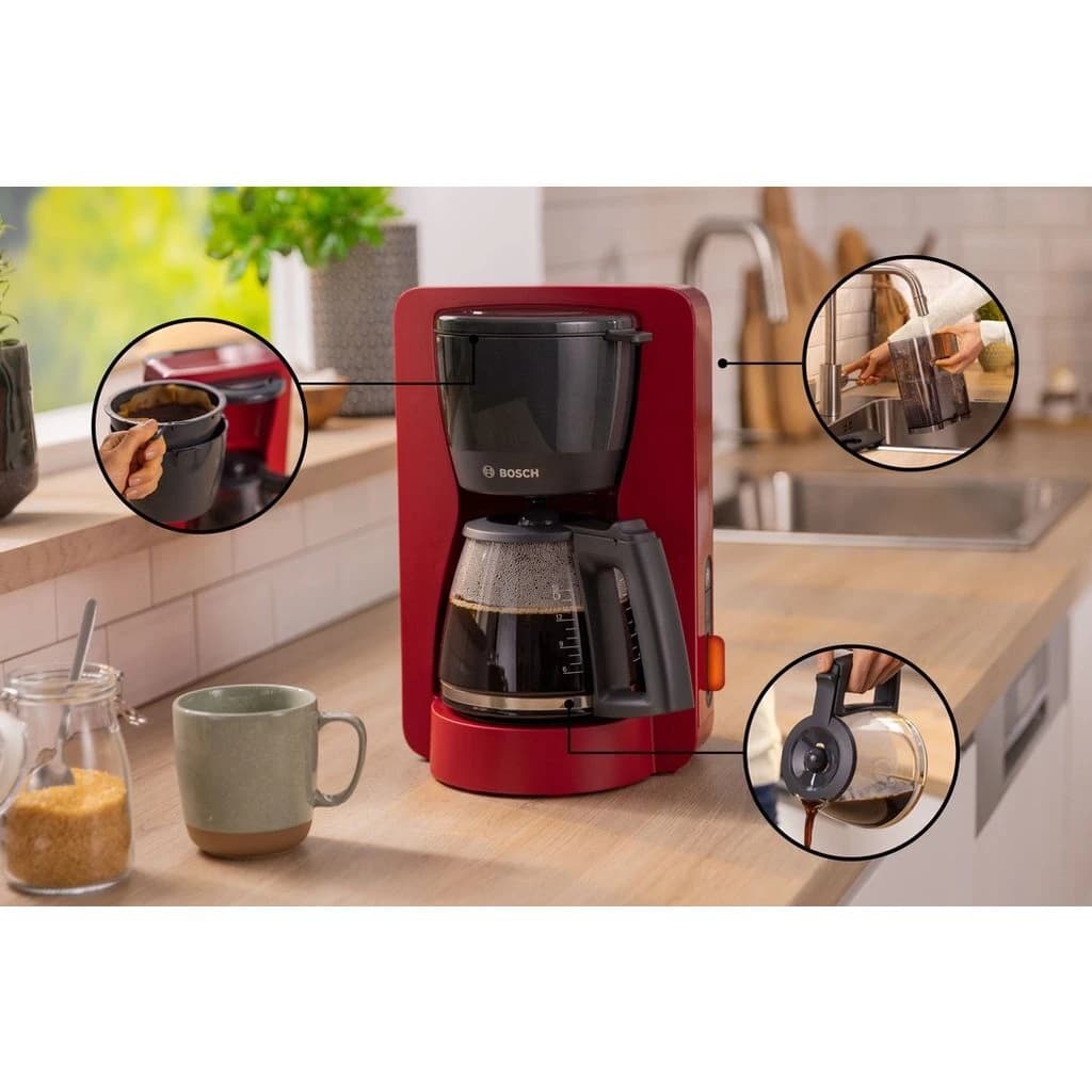 Bosch TKA3M134 MyMoment Koffiemachine Rood/Grijs - foto 3