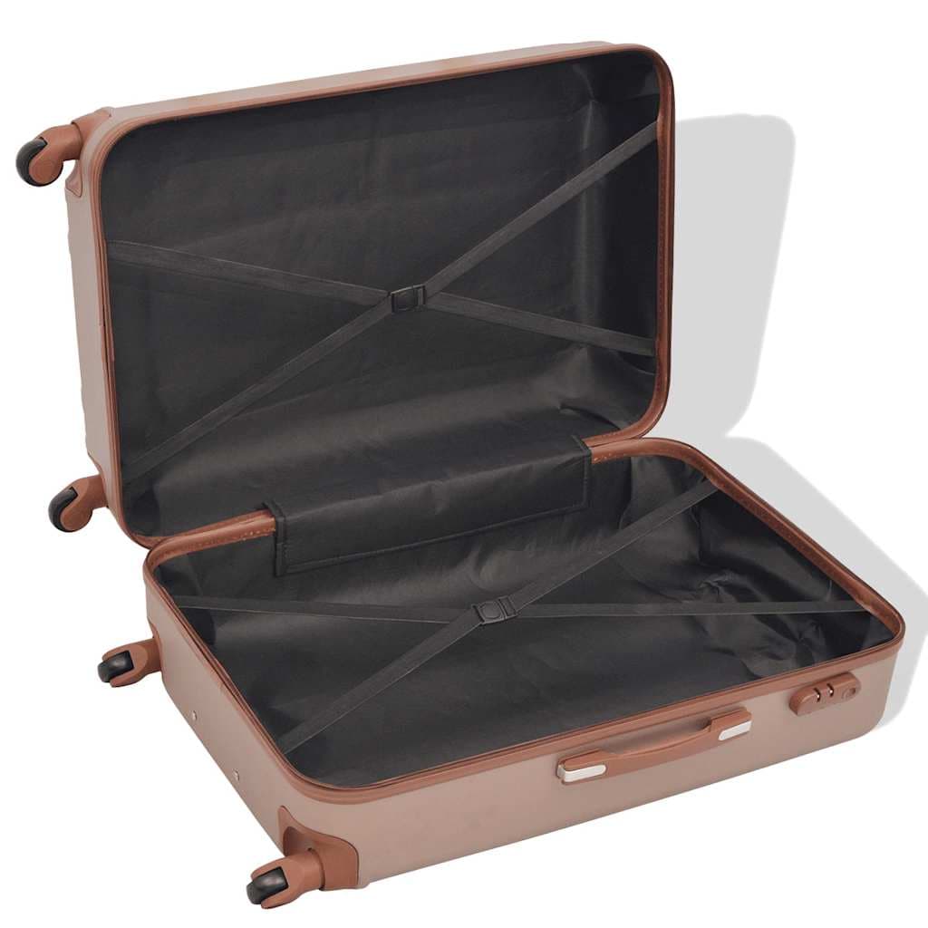 vidaXL Harde rolkoffer set champagnekleurig 4-dlg - foto 3