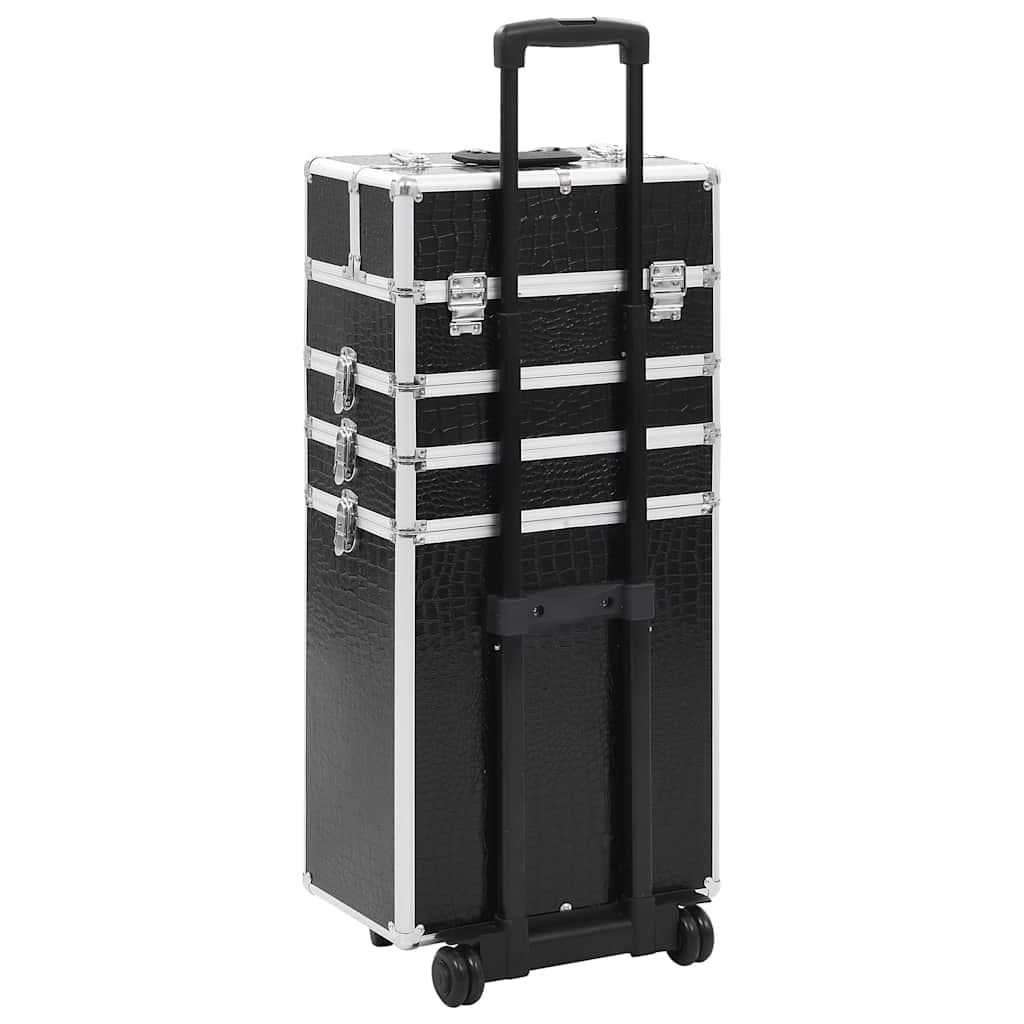 vidaXL Make-up trolley aluminium met krokodillenpatroon - foto 4