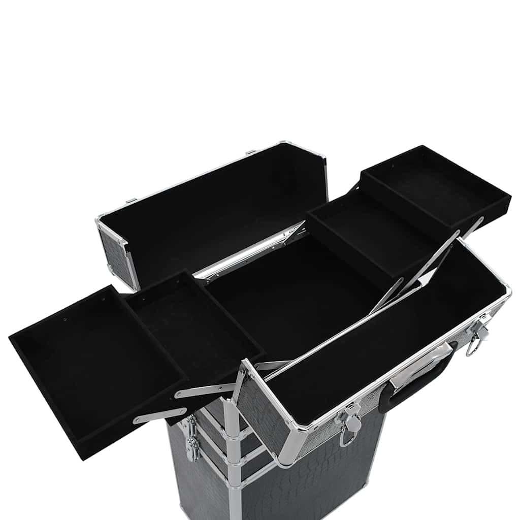 vidaXL Make-up trolley aluminium met krokodillenpatroon - foto 7