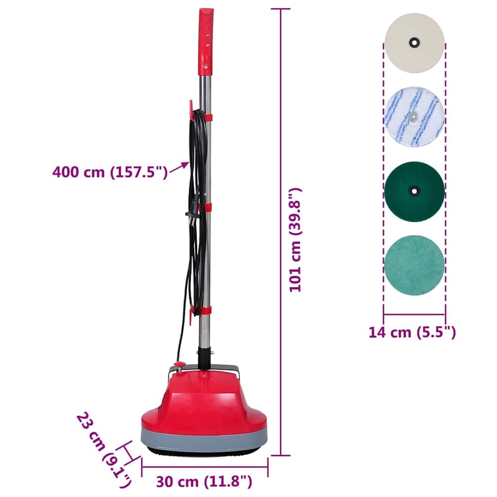 vidaXL 5-in-1 Tweekoppige vloerschrobber & polijstmachine - foto 11