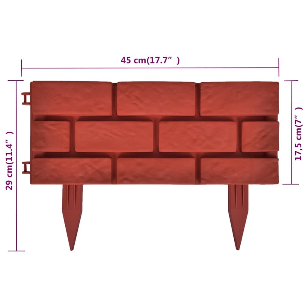 vidaXL Borderranden baksteenontwerp - foto 11