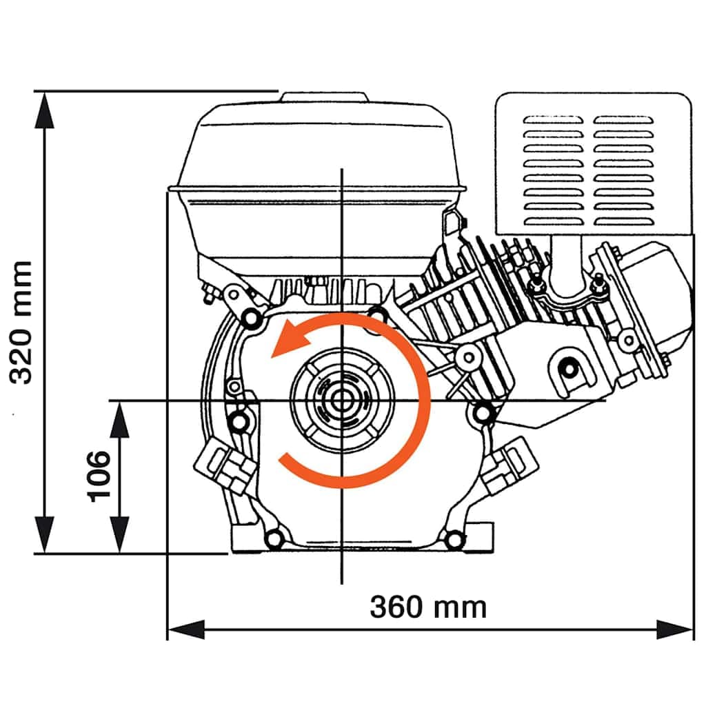 vidaXL Benzinemotor 6,5 PK 4,8 kW - foto 6