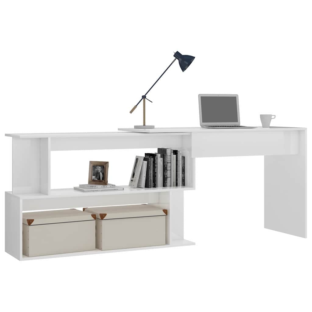 vidaXL Hoekbureau hoogglans - foto 3