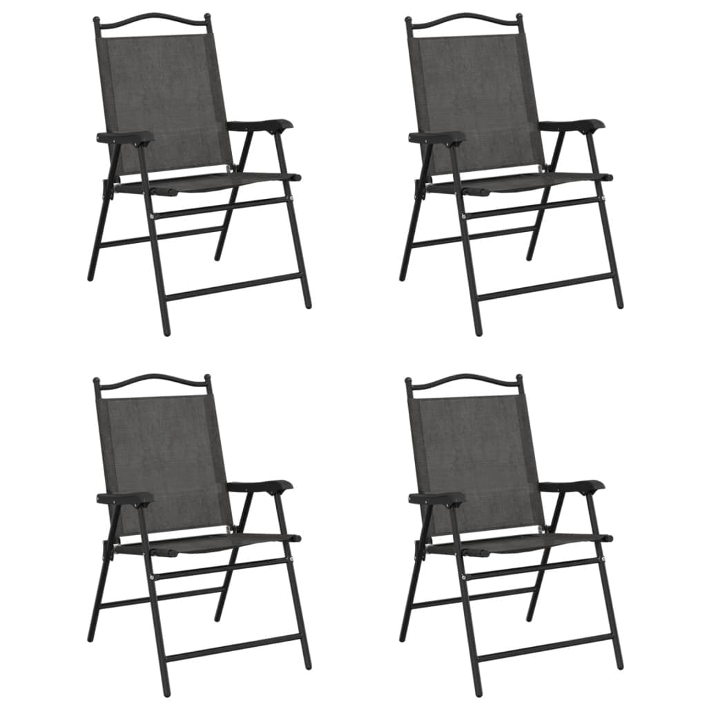 vidaXL Opklapbare stoelen, 4 stuks, gemêleerd , Textilene. - foto 2