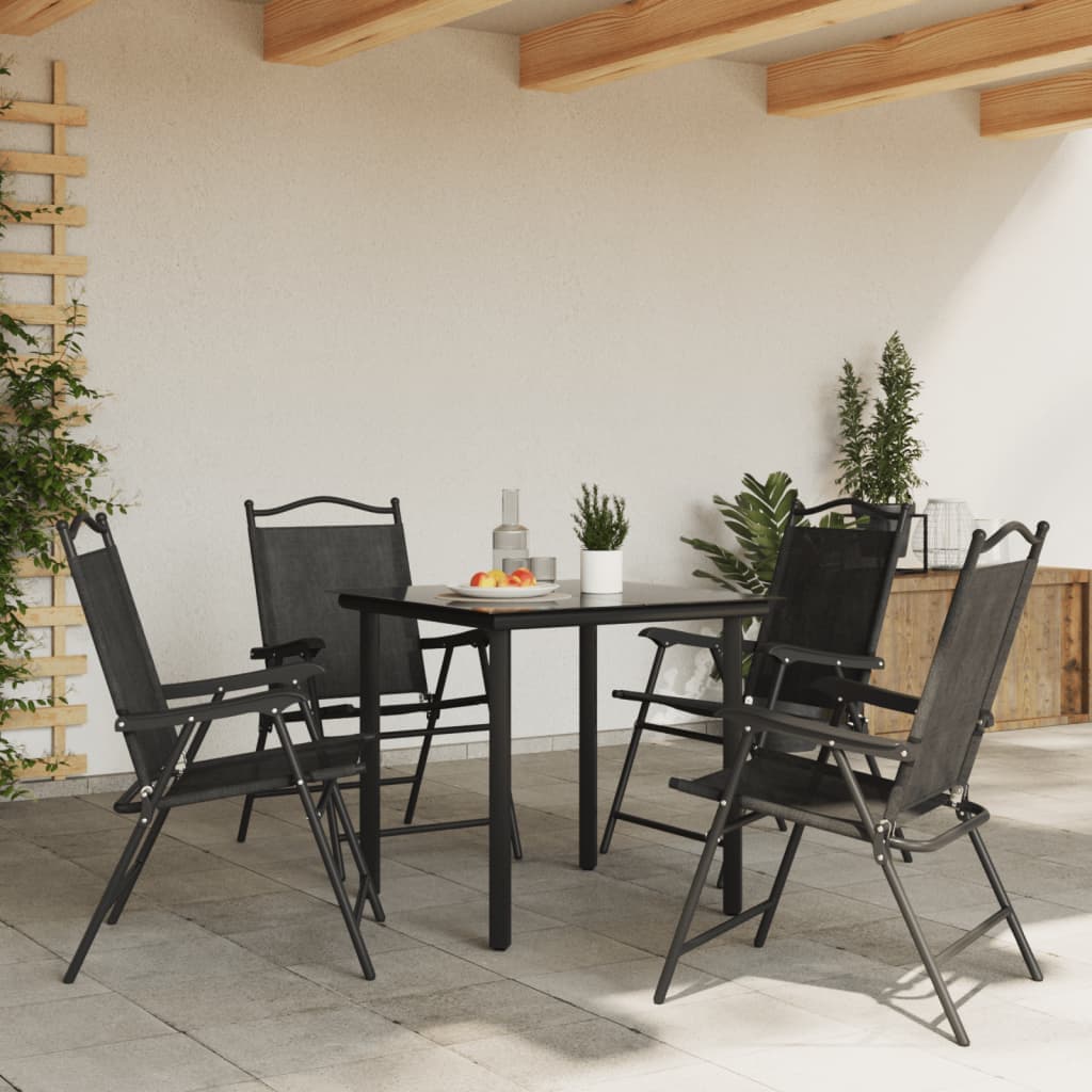 vidaXL Opklapbare stoelen, 4 stuks, gemêleerd , Textilene. - foto 3
