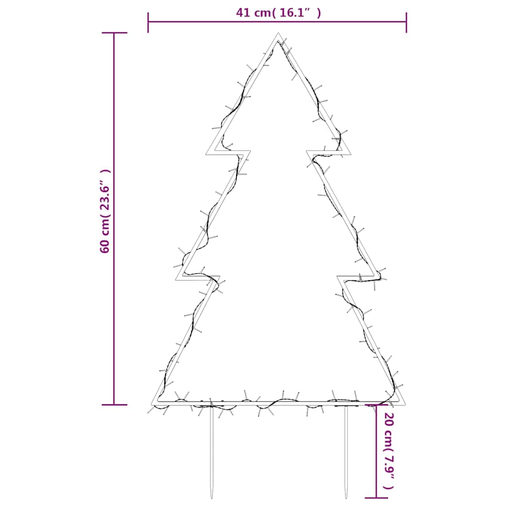vidaXL Kerstverlichting kerstboom grondpinnen 80 LED' - foto 10