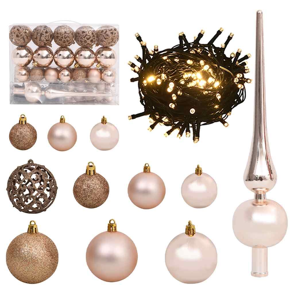 vidaXL Kunstkerstboom 150 LED' kerstballen sneeuw - foto 6
