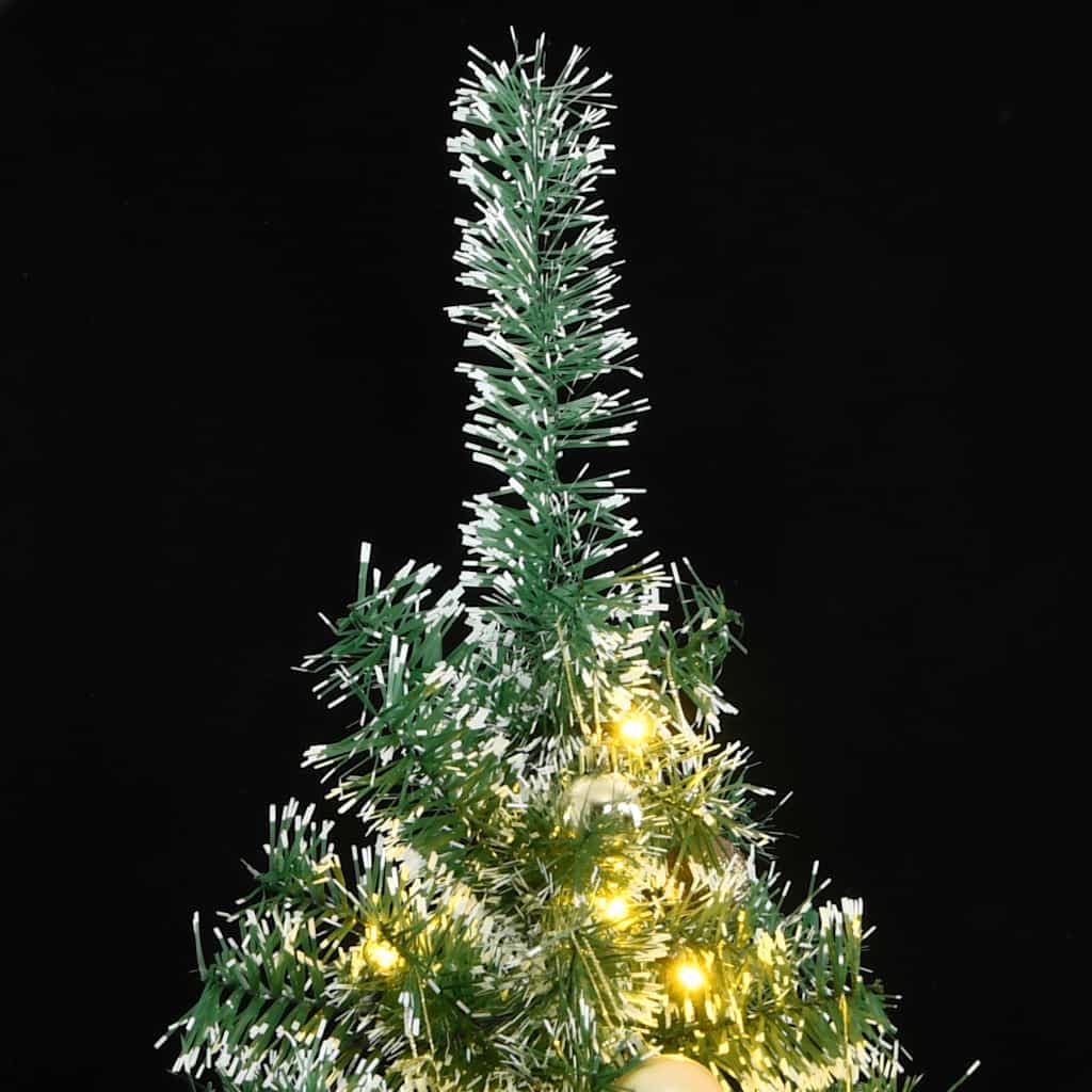 vidaXL Kunstkerstboom 300 LED' kerstballen sneeuw - foto 2