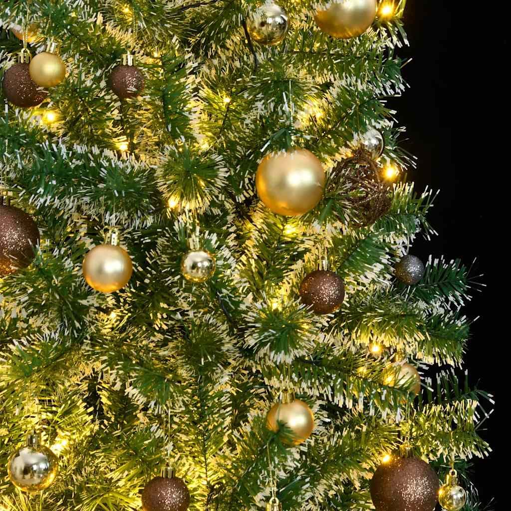vidaXL Kunstkerstboom 300 LED' kerstballen sneeuw - foto 3